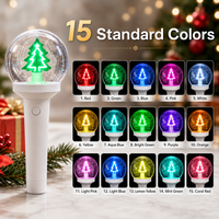 Bâton lumineux de Noël LED en plastique avec poignée personnalisée, impression de logo et motif, style romantique, cadeau ultime pour les fêtes et les célébrations