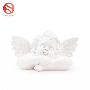 Décoration de la maison bureau décor pensée <span class=keywords><strong>buste</strong></span> ange garçon résine blanc ange statues - Product Image 6