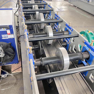 China Factory Supply Technology Storage Rack Beam Making Machine <b>Shelving</b> Racking Beam Roll Forming Machine PLC Motor Core - Product Image 5
