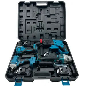 Power drill set of China factory, portable brushless cordless drill, lithium battery power tool kit