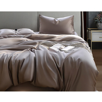 Vente en gros drap-housse en tencel avec taie d'oreiller 100% Lyocell tencel 4 pièces avec parures de draps plats