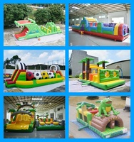 Parcours d'obstacles gonflable Big Ball Fun Sports 60 pieds pour un usage commercial de haute qualité