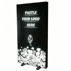 Boîte à lumière publicitaire intérieure sur pied, ultra-fine, à cadre en tissu rétroéclairé haute luminosité, avec logo personnalisé en dégradé pour campagne d'entreprise - Product Image 1
