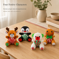 Porte-clés en peluche de Noël, motif bonbon menthe tourbillonnant, breloque de sac, animal en peluche, cadeau de fêtes