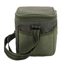 Sac isotherme pliable et réutilisable anti-fuite avec bandoulière réglable, poignée et poche avant, en polyester, 4L, qualité alimentaire, facile à utiliser