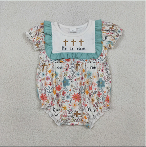 ชุดรอมเปอร์อีสเตอร์สำหรับเด็กผู้หญิงพิมพ์ลายดอกไม้ไขว้ SR3861ทารก - Product Image 2