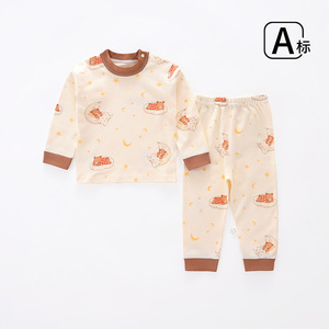 Completo Intimo per Neonati e Bambini, Autunno/Inverno, in Cotone con Motivi Cartoon, Pigiama per Casa - Product Image 5