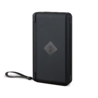 Banque d'alimentation solaire pliable IP67 Li-Polymère 20000mAh, étanche, portable, double USB (Micro USB et Type-C), lumière LED SOS, sans fil