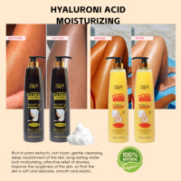 O'carly Glutathione Golden Glow Exfoliant Gel Douche Blanchissant Corps Effet Éclaircissant Permanent pour Peaux Noires