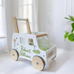Poussette en bois Baby Walker Wagon Poussette pour garçons-Jouet cadeau avec - Product Image 4