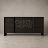Commode de chambre OAKEN élégante et moderne en chêne à 9 tiroirs, sans poignées, meuble de rangement pour chambre à coucher
