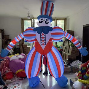 Vendita calda gigante 3m 3 5m Clown gonfiabile con tuta a LED burattino per eventi all'aperto personalizzabile spettacolo di sfilata di circo Costume - Product Image 1