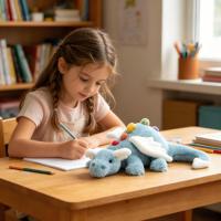 Jelly Blue Comforter Sky Dragon, animaux en peluche de haute qualité, jouets doux et mignons, poupée douce mythique, parfaite pour un cadeau d'anniversaire