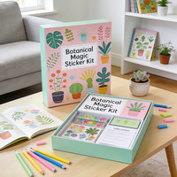 Nouveaux kits d'activités créatives DIY pour enfants : autocollants en carton imprimés UV, couleurs et tailles personnalisées, boîte de stickers colorés – Autocollants adorables animaux et princesses