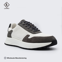 Fournisseur en gros de baskets personnalisées en cuir fin respirant, fabriquées sur mesure, chaussures de sport confortables, baskets décontractées pour hommes
