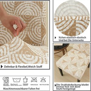 Ensemble de housses de chaises extensibles imprimées modernes 6 housses de meubles lavables et amovibles pour la cuisine d'hôtel et de restaurant Chine - Product Image 5