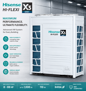 Unité climatique Hisense X3 Gold Fin à condensation, résistante aux intempéries, à fréquence variable stable, avec technologie Hitachi A+++ DC Inverter, de luxe - Product Image 1