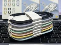 Kabel Data USB C Tipe C, kabel pengisian daya Cepat PD kepang nilon Tipe C UNTUK iPhone 15 16 Pro Plus Max 1m 60W dengan Pin kartu SIM