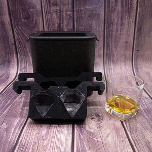 BHD Cristal Clair <span class=keywords><strong>Bac</strong></span> À Glaçons De Qualité Alimentaire Approuvé Diamant Forme Glaçons Drôle Moule de boule De Glace De Silicone - Product Image 5