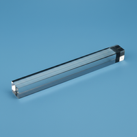 Tige optique en quartz haute transparence personnalisée pour guidage de la lumière - Diffuseur d'éclairage de précision pour éclairage latéral de microscope K9