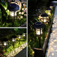 Lampe solaire LED à piquet pour aménagement paysager, indice de protection IP65, petite taille, pour jardin et camping