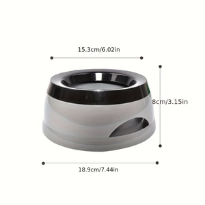 Tazón para Mascotas de PP, Plato para Perros y Gatos, Tazón Redondo para Comida y Agua para el Hogar y Viajes - Product Image 5