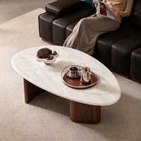 Ensemble de tables basses irrégulières pour appartement, style minimaliste, table basse en bois nordique, table basse moderne pour salon à vendre