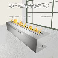 Table basse de cheminée intelligente à éthanol électrique à alcool avec brûleur de cheminée