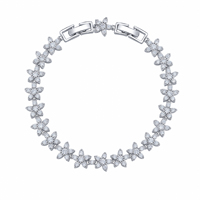 Bracelet tennis en cuivre incrusté de zircon 5A pour femmes, bijoux avec pierres CZ, accessoire de mode pour robe de soirée