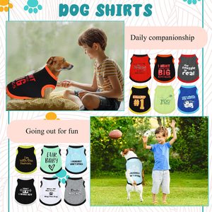 Ropa con estampado de mascotas con letras divertidas, camisas de verano, camisas transpirables para cachorros, sudadera suave, camisas para perros - Product Image 4