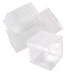 recycled materials clear square <b>plastic</b> <b>packaging</b> box for cake display - Product Image 2