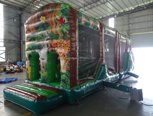 Juegos commerciaux inflables infantil animal <span class=keywords><strong>jungle</strong></span> EN-14960 château gonflable <span class=keywords><strong>jeu</strong></span> <span class=keywords><strong>de</strong></span> course amusant pour enfants adulte parcours d'obstacles gonflable - Product Image 2