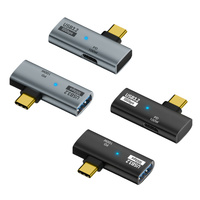 Adaptateur USB C vers USB avec charge rapide PD100W en alliage d'aluminium 1 entrée 2 sorties pour ordinateur portable et iPhone