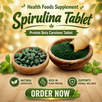 Nouvelle Popularité Health Foods Supplément Protéine Bêta-Carotène Spiruline Tablette