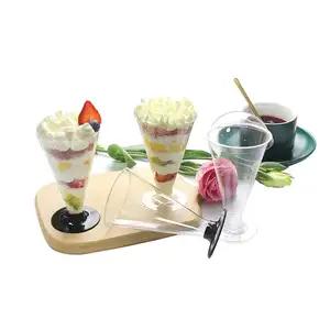 Одноразовые чашки с крышками bpa, оптовая продажа, пластиковые чашки для десертов