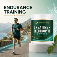 Fournisseur de Marque Privée : Poudre de Créatine et d'Électrolytes Naturellement Aromatisée pour l'Entraînement d'Endurance