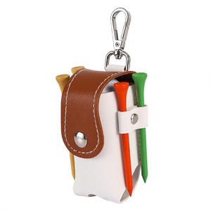 Mini Bolsa para Pelotas de Golf de Cuero PU con Soporte para Tees y Cierre de Hebilla - Regalo para Esposo, Accesorios Deportivos - Product Image 1