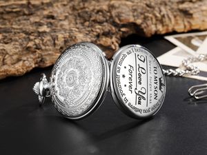 NUOVO <span class=keywords><strong>Orologio</strong></span> da Tasca Vintage Personalizzato di Alta Qualità con Incisione 'A Mio Figlio' Vendita all'Ingrosso - Product Image 3