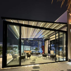 Pergola da Esterno Automatica con Tetto Retrattile in PVC, Sistema Parasole e Antipioggia, Gazebo Pieghevole in Metallo - Product Image 1