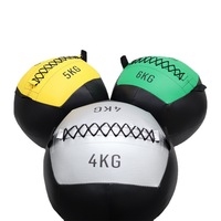 Balón Medicinal HYROX para Fitness, Sentadillas Profundas, Entrenamiento del Core, Balón Medicinal Suave, Balón de Pared, Equilibrio, Balón de Gravedad Sólido No Elástico