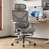 Chaise de bureau exécutive ergonomique à dossier haut, design moderne, réglable en hauteur, avec repose-pieds et appui-tête