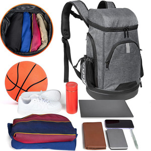 Échantillon gratuit personnalisé noir basket-ball football volley-ball sac à dos léger voyage école étudiant Gym sac à dos sac de sport - Product Image 6