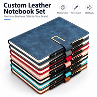 Lot de carnets en cuir PU texturé avec fermoir magnétique en métal et porte-stylo intégré pour le bureau, les affaires ou comme cadeau - Remise pour achats en gros