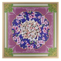 160PCS Set Mahjong Resin Amerika dengan Cetakan Landmark & Makanan Penutup Bergaya Prancis, Pabrik OEM ODM