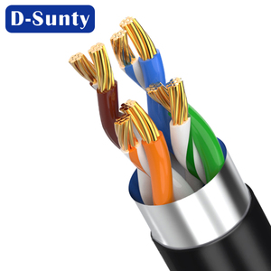 Cable de Red Redondo SFTP Cat5e Negro de Alta Calidad, Conductor de Cobre Puro Sólido, Flexible, Duradero, Transmisión de Alta Velocidad - Product Image 2