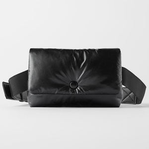 <span class=keywords><strong>Riñonera</strong></span> negra con logotipo personalizado para mujer, cinturón de tela, <span class=keywords><strong>riñonera</strong></span> - Product Image 1