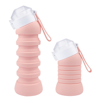 Bouteille d'eau de sport pliable en silicone 700 ml |   Bouteille d'eau portable anti-fuite pour les voyages et le sport