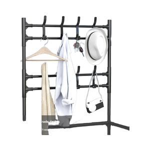Perchero Metálico Multifuncional con Puerta y Almacenamiento Integrado para Ropa y Zapatos, 5+ Niveles, para Uso Doméstico en la Sala de Estar - Product Image 4