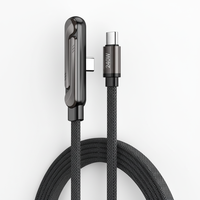 Câble de charge multifonctionnel 2-en-1 tressé durable de 1,5 m avec support réglable pour téléphone portable