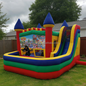 Château gonflable commercial extérieur pour enfants, thème dessin animé <span class=keywords><strong>Patrouille</strong></span>, avec toboggan, <span class=keywords><strong>piscine</strong></span> à balles et souffleur - Product Image 4